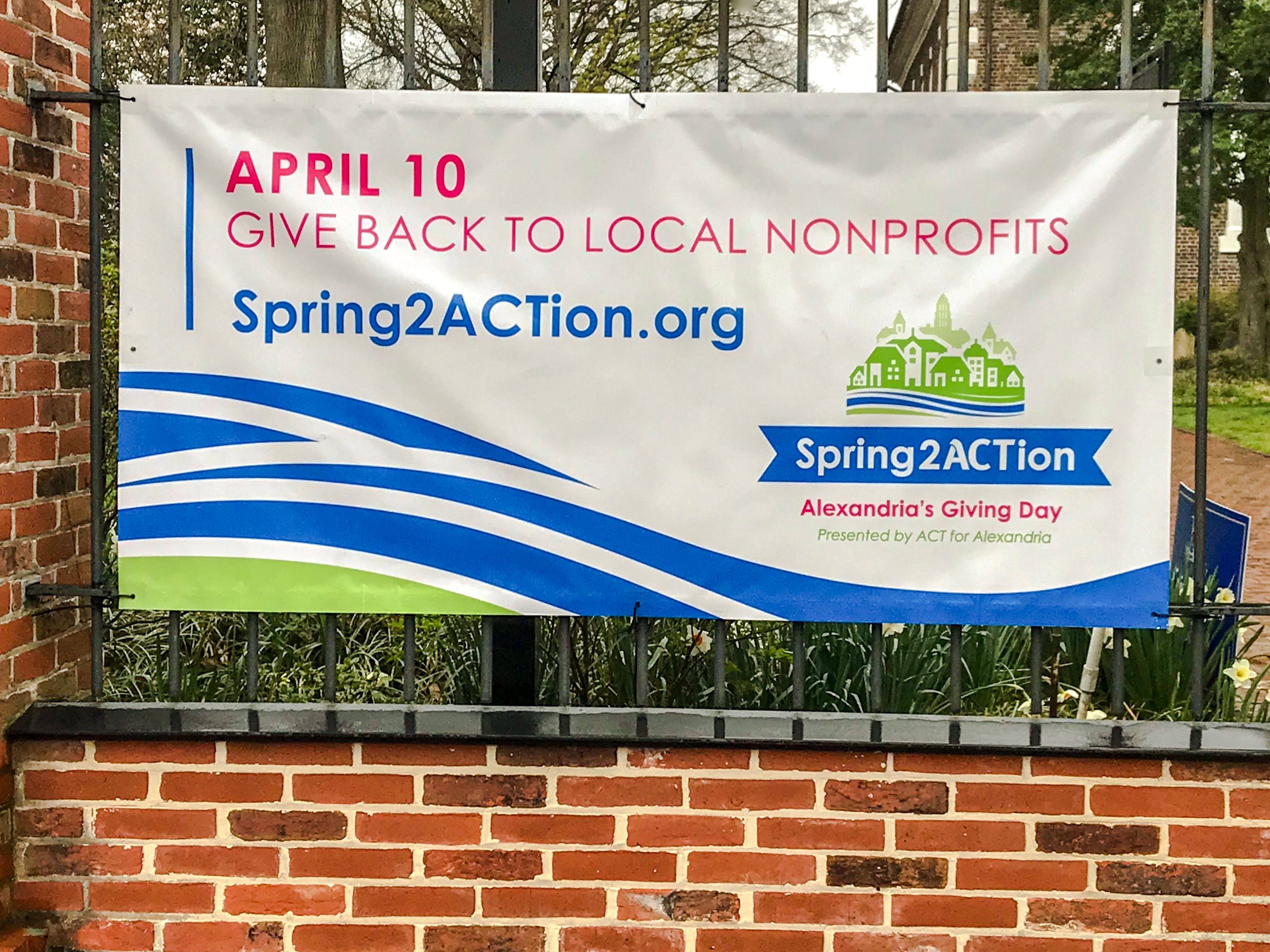 Vinyl Banner with Grommets for Spring2action Annual Fundraiser